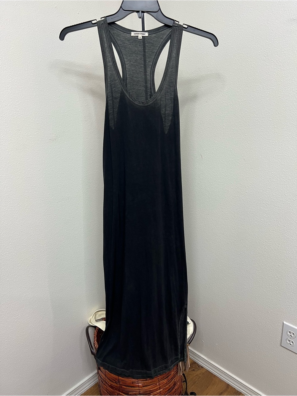 Cotton Citizen Black Racerback Maxi Slip Dress
